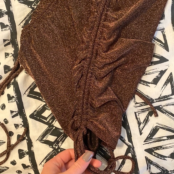 Tiger lily Sparkly copper dress with draw strings - Picture 3 of 6